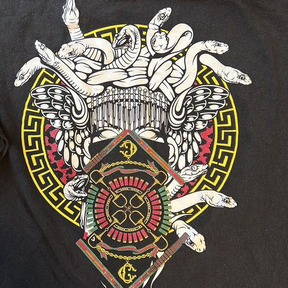 Crooks & Castles Black Tee with White Logo Snakes XL - Picture 1 of 5
